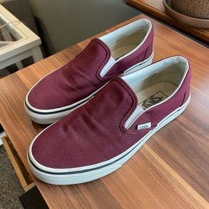 Vans slip on - maroon burgundy